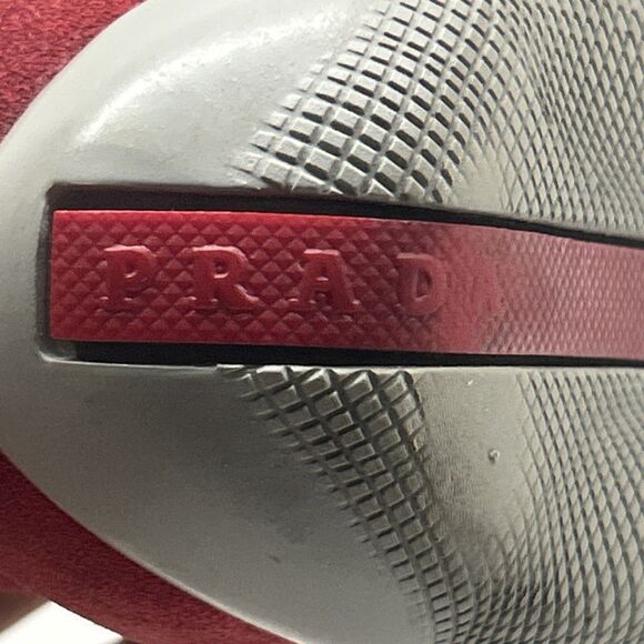 Prada Red Suede Loafers Size 36  (Used Cond) - Picture 7 of 8